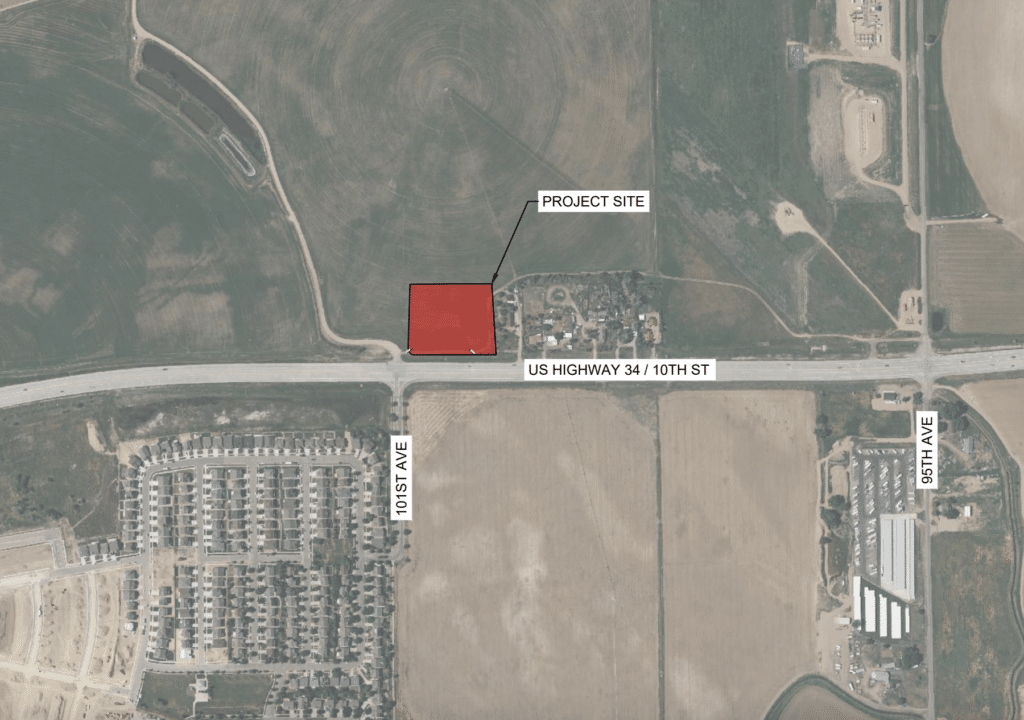 Land map with Circle K site located in red.