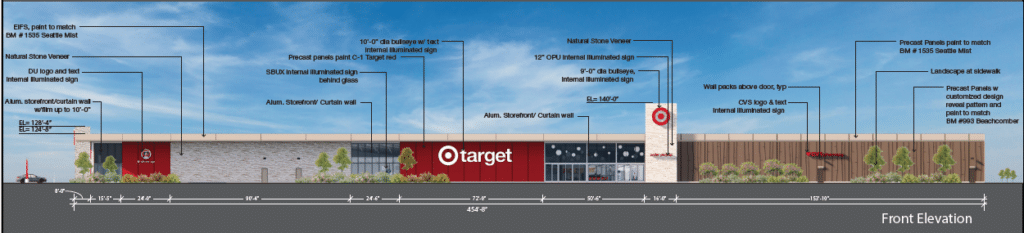 Artist rendering of new Firetone, Colo, Target store