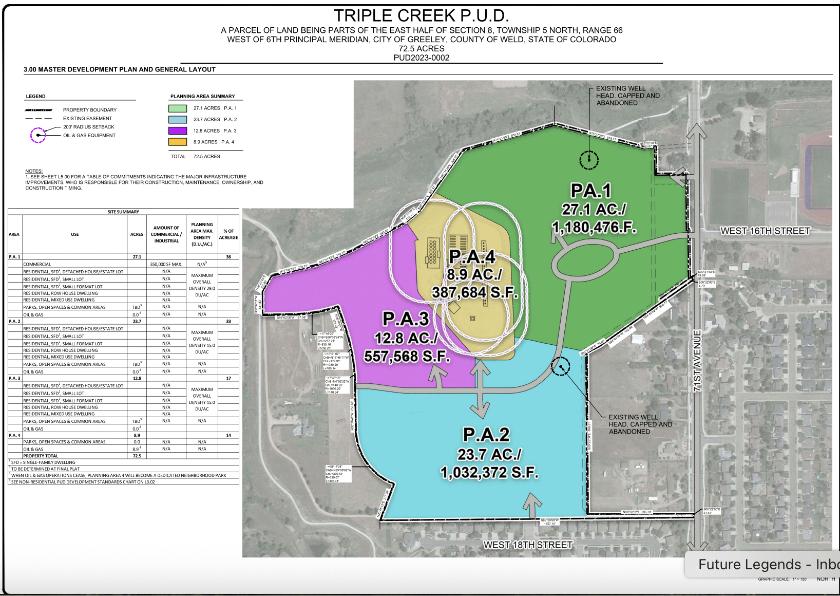 Triple Creek site plan.