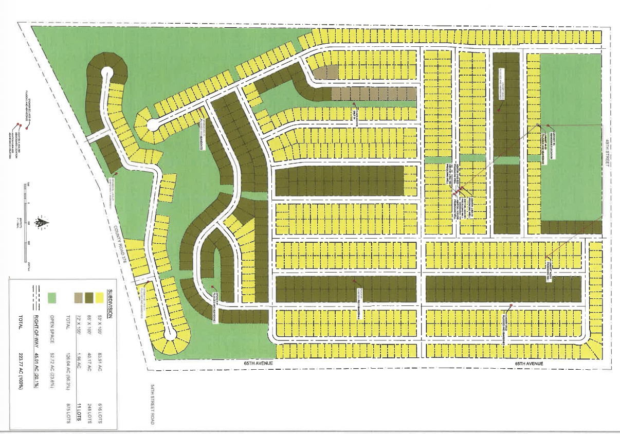 Flack Farm site plan from Journey Homes.