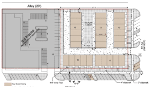 Architectural plans for the Geeley Icehouse Townhouses