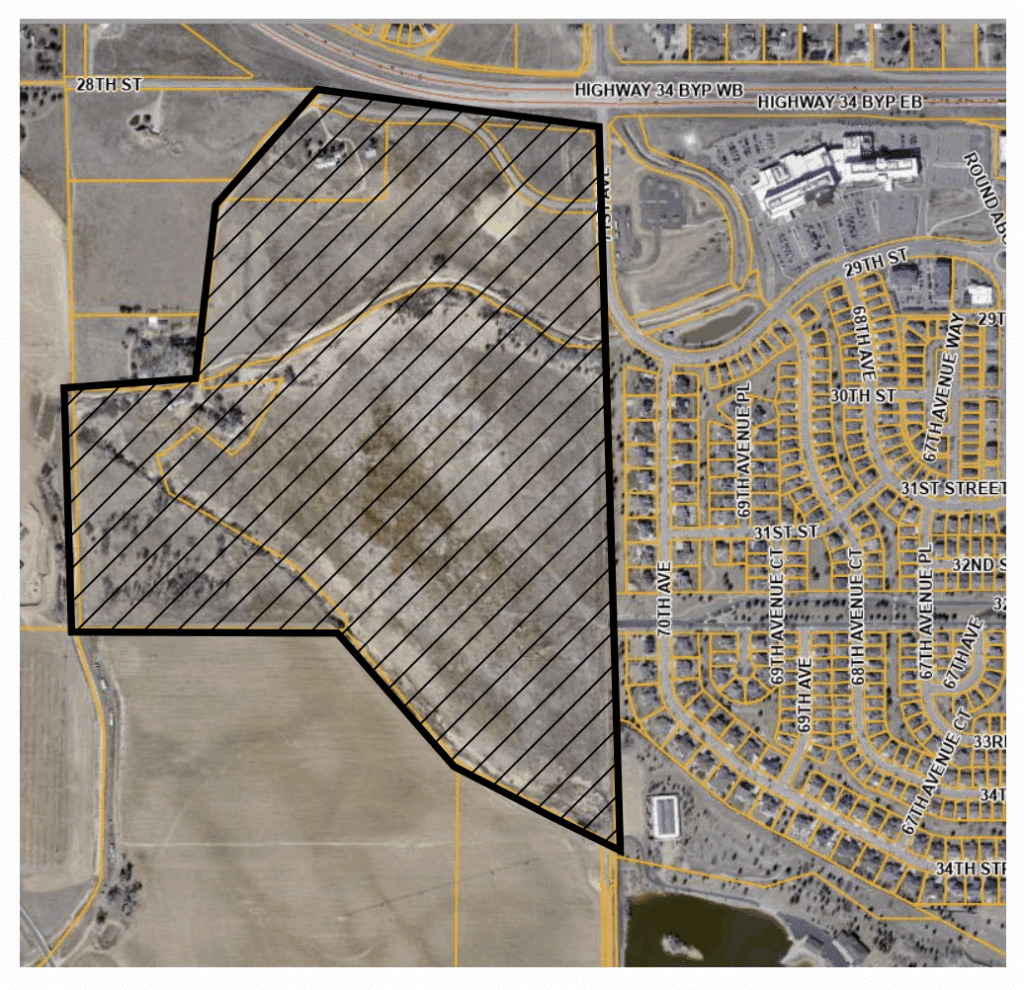 site map, Greeley cobblestone subdivision