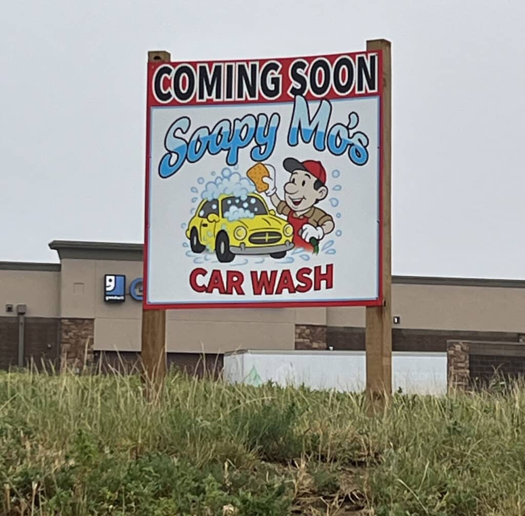 Soapy Mo's sign.