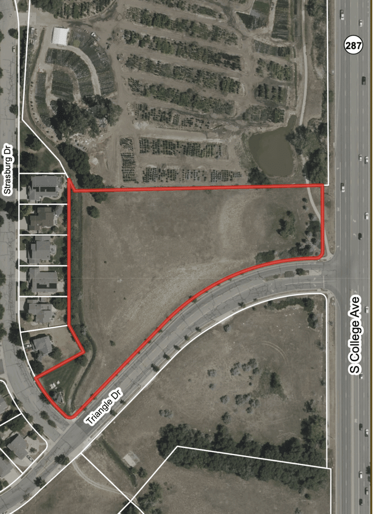 A developer is requesting approval for 28 new rowhouses at 120 Triangle Drive near East Trilby Road and South College Avenue.