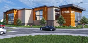A rendering depicts the Ladera Self-Storage building planned for Timnath.