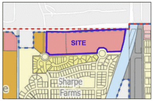 Site map of Sharpe Farms in Dacono