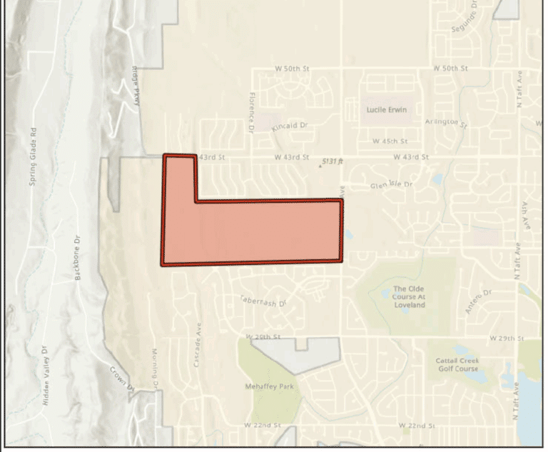The Lee Farm is 246 acres and is eventually scheduled to include 1,031 homes on the northwestern edge of Loveland. Developers are working on Phase 1 of the project now, with construction scheduled to begin on the first 285 housing units by fall 2026.