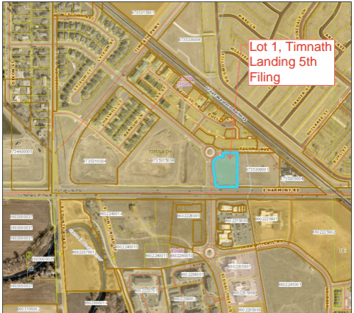 vicinity map for Timnath Lakes gas station
