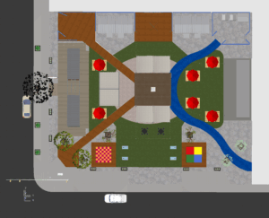 Artist rendering of LO-COL Square in downtown Longmont