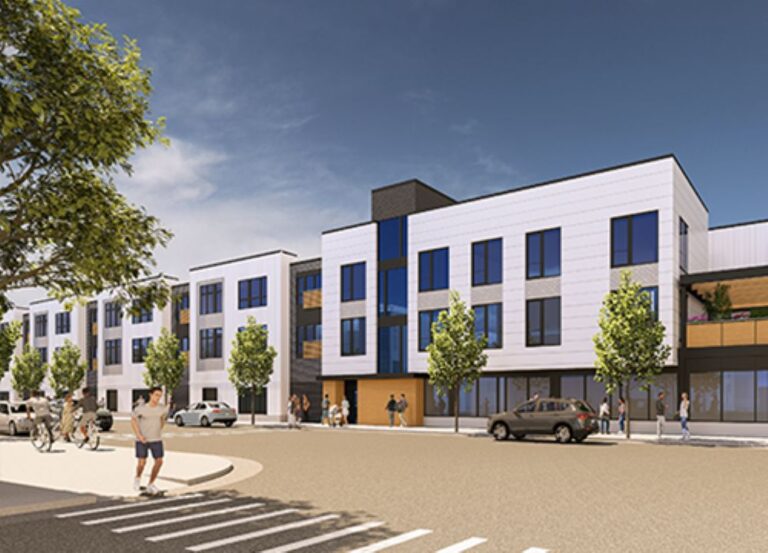 A rendering shows the Kite Route Crossing complex in Superior.