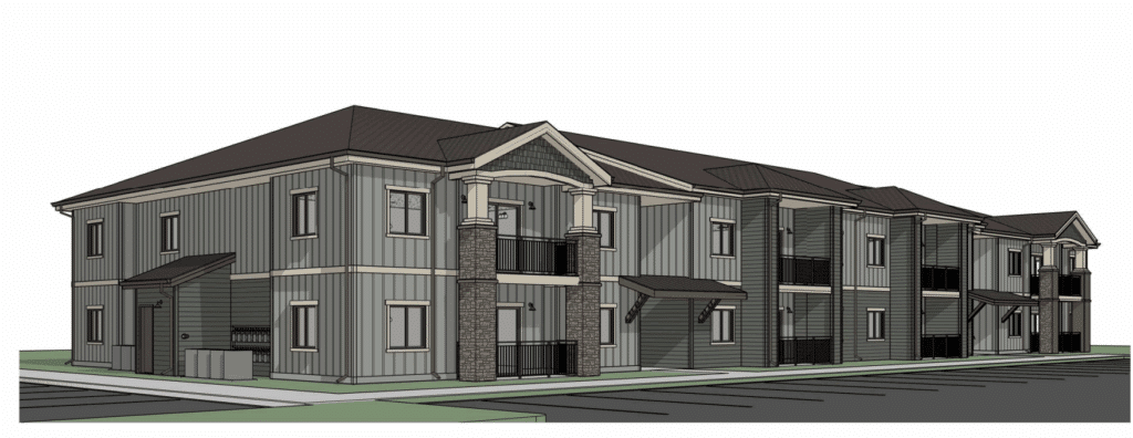 Artist rendering of Trimble Hill Apartments
