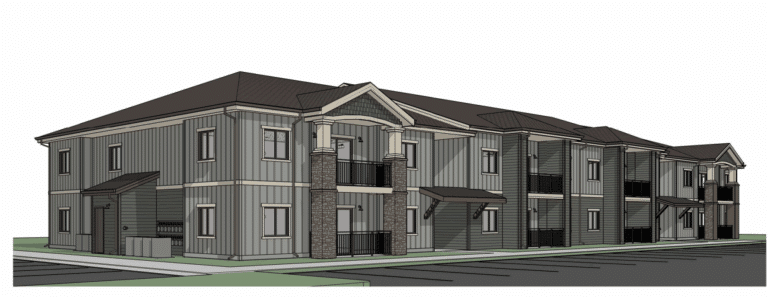 Artist rendering of Trimble Hill Apartments