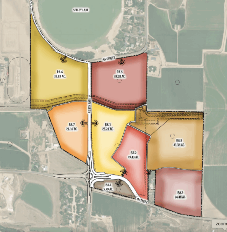 parcel map of Willow Vista Planned Unit Development in Greeley