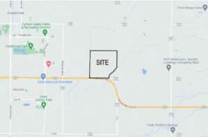 A map shows the location of the proposed Columbine Heights subdivision.