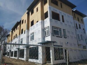 Block 18 on Ninth, containing 44 apartments, is under construction on the north side of Ninth Avenue just west of Sunset Street in Longmont.