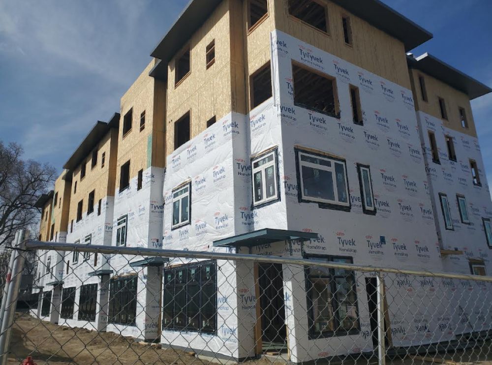 Block 18 on Ninth, containing 44 apartments, is under construction on the north side of Ninth Avenue just west of Sunset Street in Longmont.