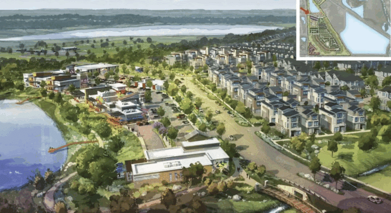 artist rendering of Strauss Lake neighborhood plan