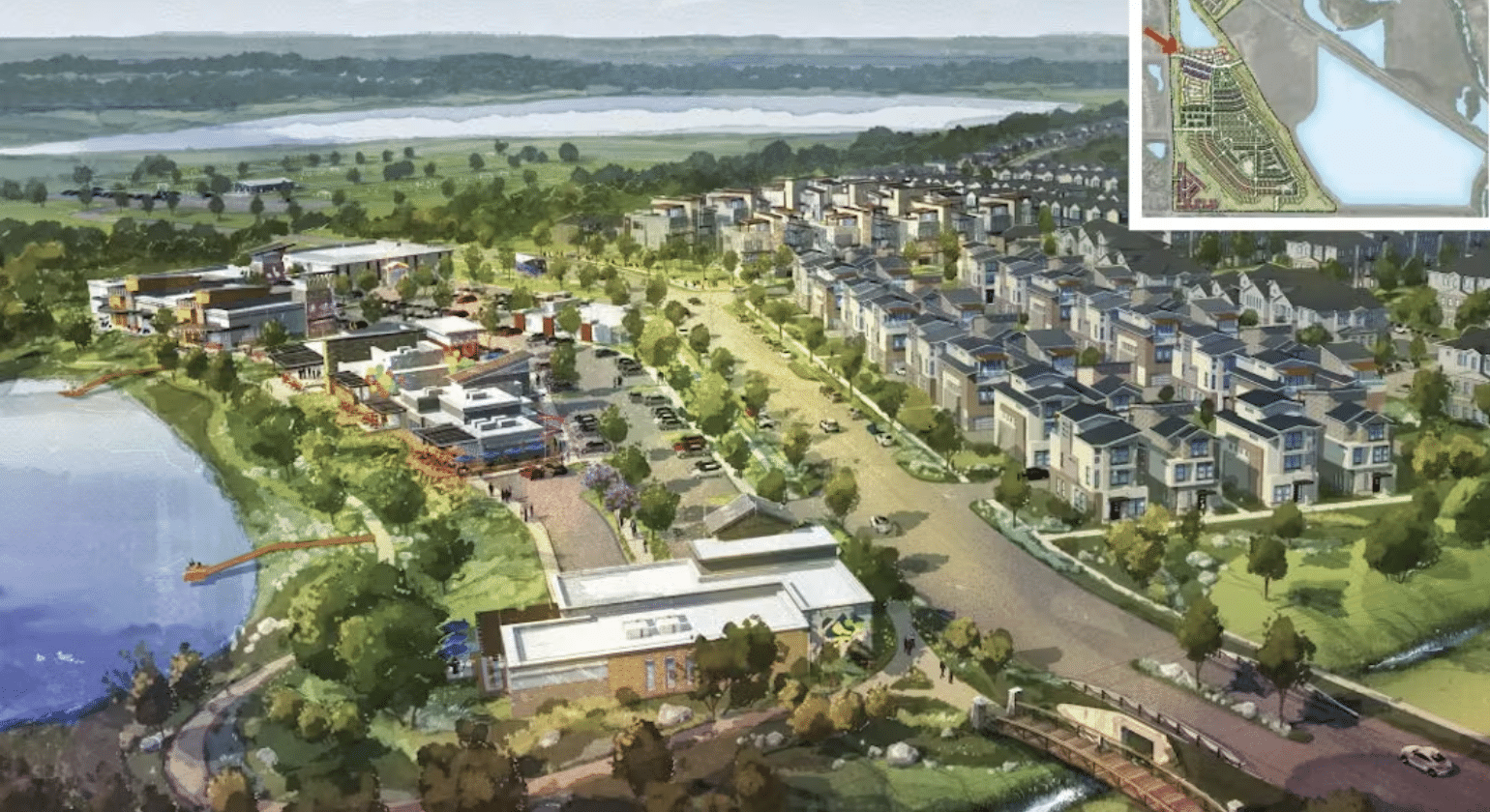 artist rendering of Strauss Lake neighborhood plan