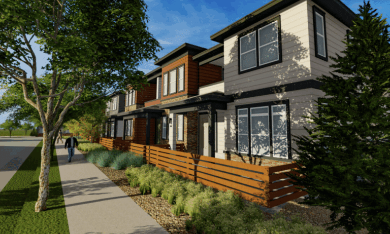 Artist rendering of housing at Enclave at Redwood
