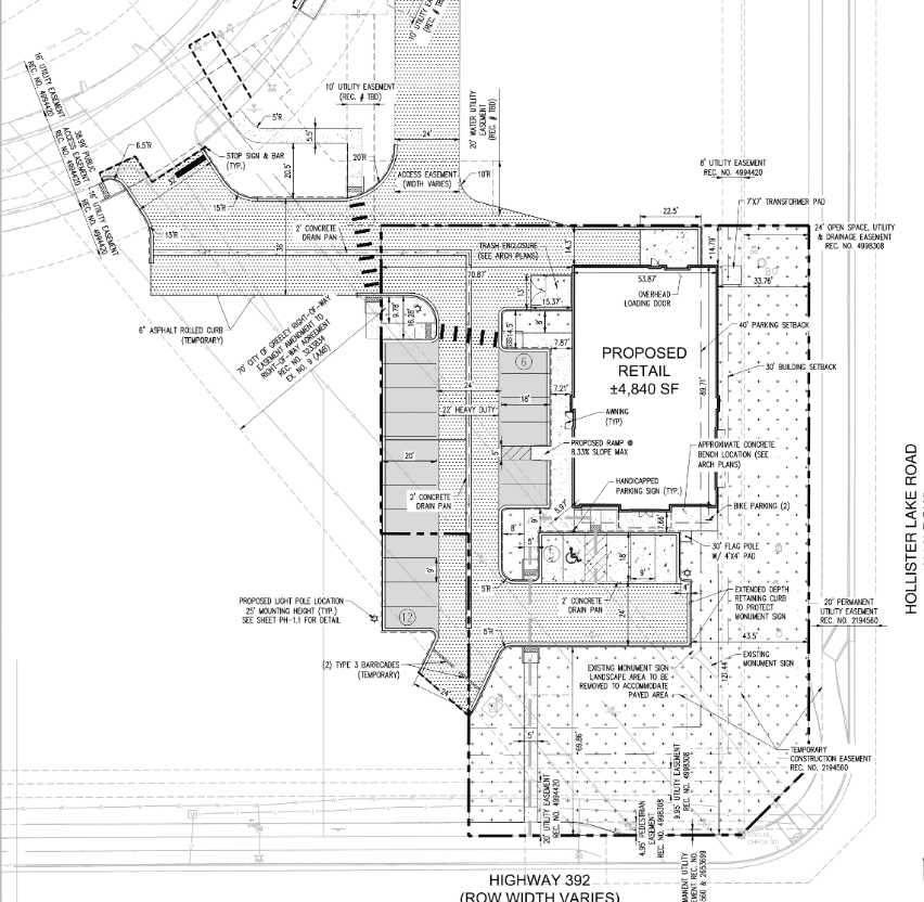 site plan for Sherwin Williams retail store in Windsor