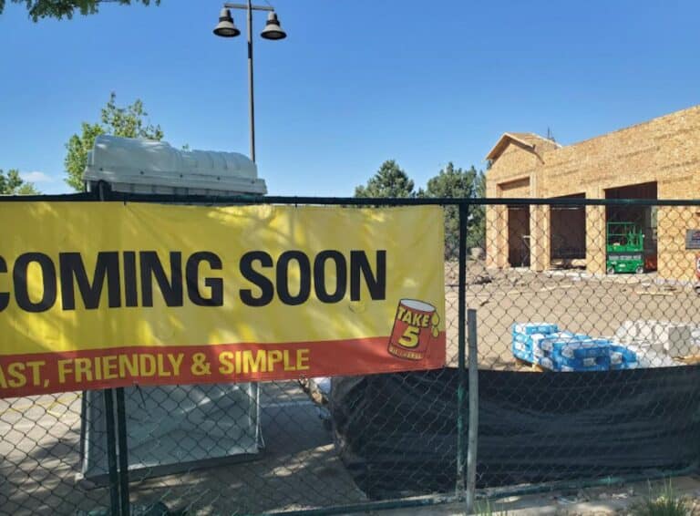 Longmont’s second Take 5 Oil Change center is under construction at 345 Ken Pratt Blvd.