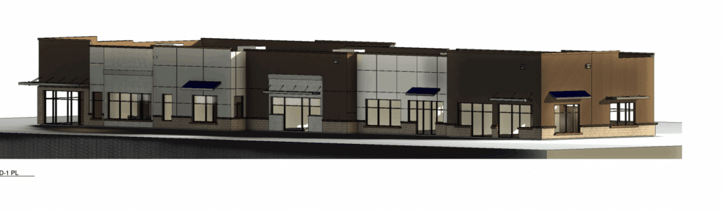 Artist rendering of Greeley Lock & Key multi-tenant building