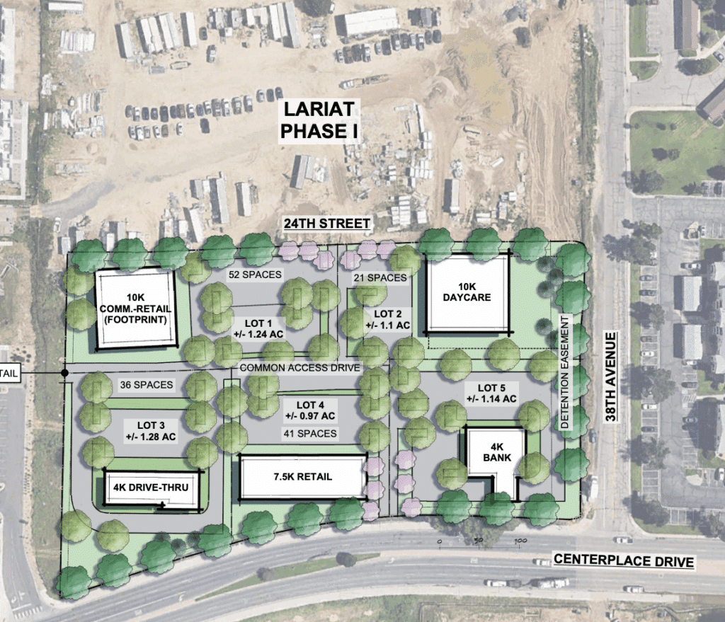 site plane for Lariat II commercial center