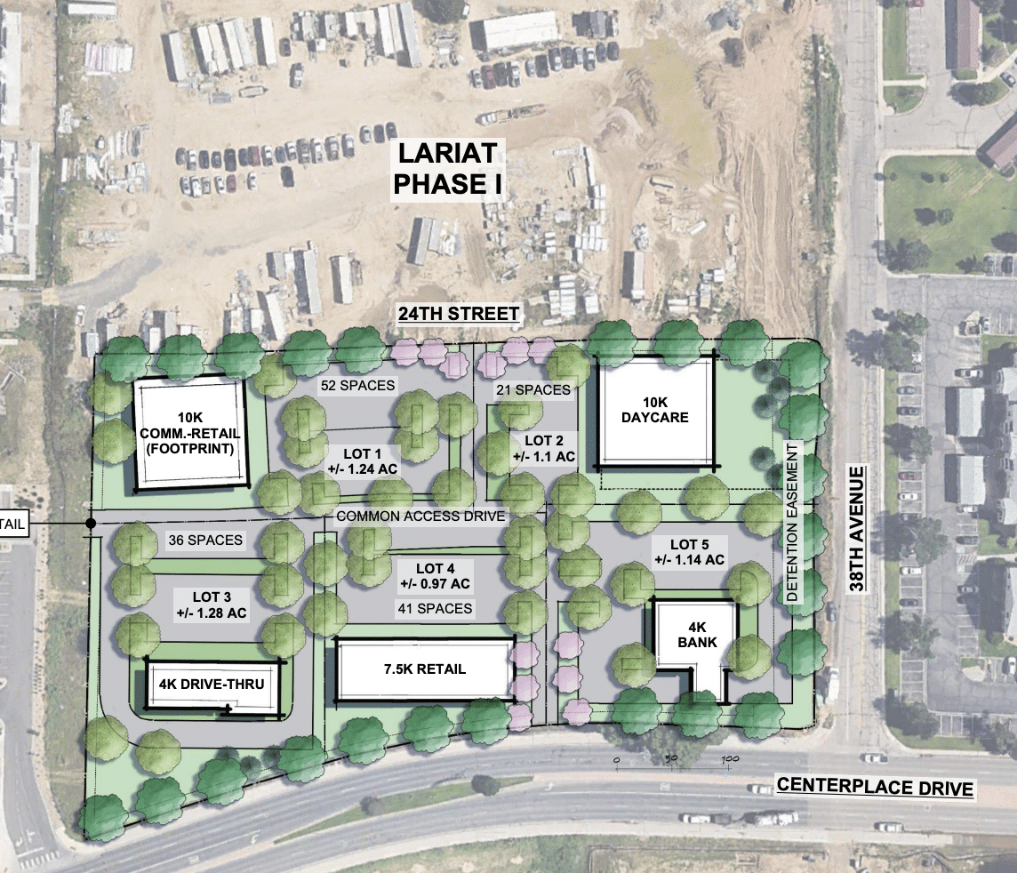 site plane for Lariat II commercial center