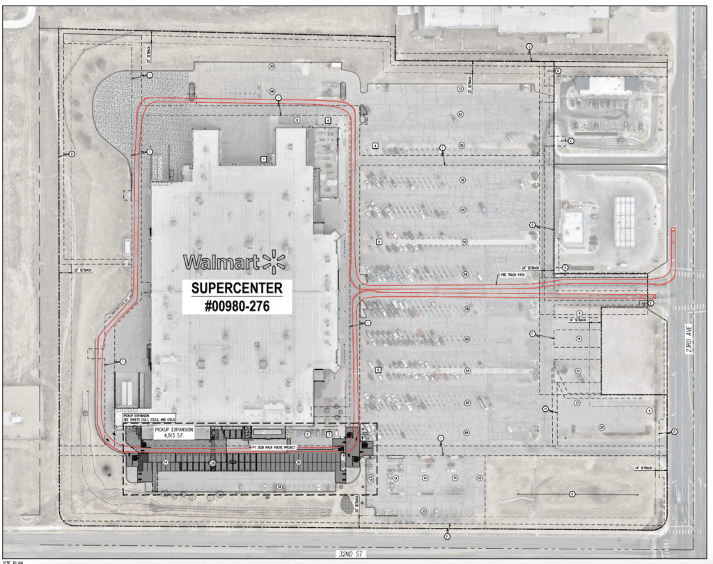 Site plans for an expansion to south Greeley Walmart