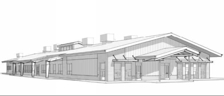 A drawing depicts the Head Start school for Centro de la Familia that is being built in the Weld County town of Gilcrest, south of Greeley.