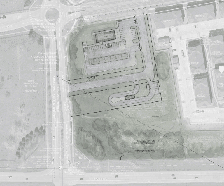 site plan for Promontory convenience store