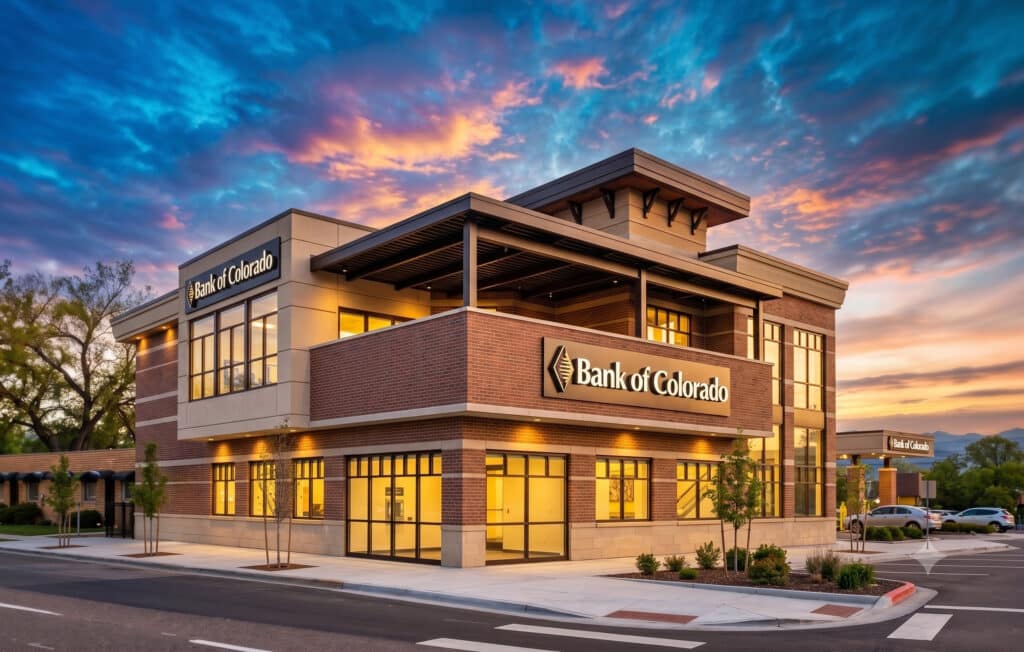 A rendering depicts downtown Loveland’s newest Bank of Colorado location, to open in November at 103 E. Third St. Courtesy Bank of Colorado.
