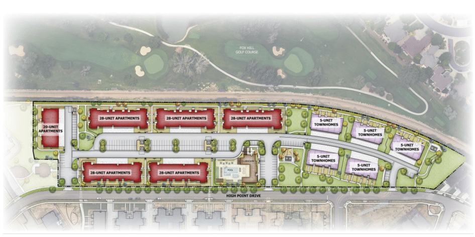 A sitemap of the Fielder at Fox Hill apartments in Longmont. Courtesy Livmark.