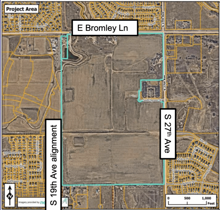 A site map of Case Farms PUD, planned for commercial and housing