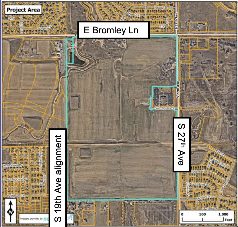 A site map of Case Farms PUD, planned for commercial and housing