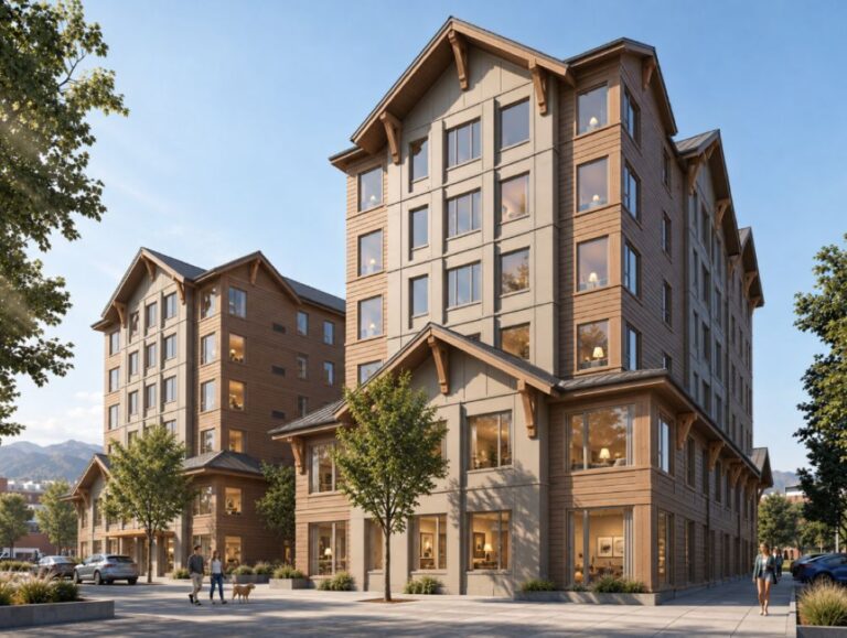 A rendering depicts The Seven in Fort Collins.